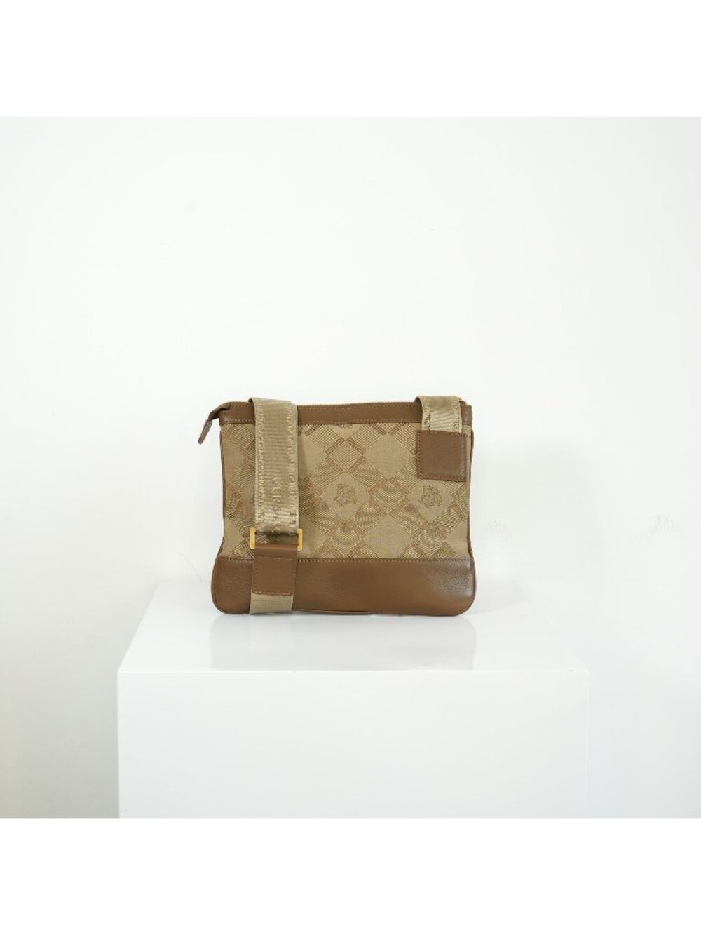 Versace Brown and Beige Crossbody Bag